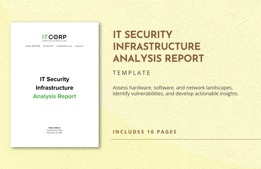 IT Security Infrastructure Analysis Report Template IT Security Infrastructure Analysis Report Template