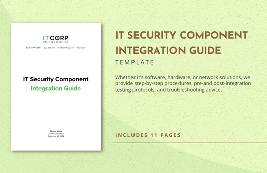 IT Security Component Integration Guide Template