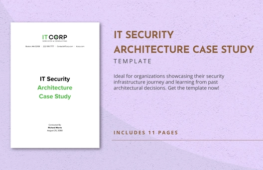 IT Security Architecture Case Study Template