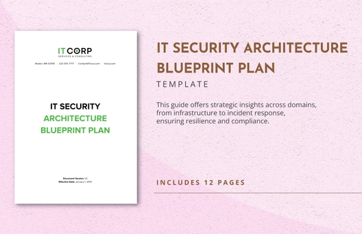 IT Security Architecture Blueprint Plan Template
