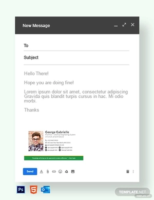Sample College Student Email Signature Template