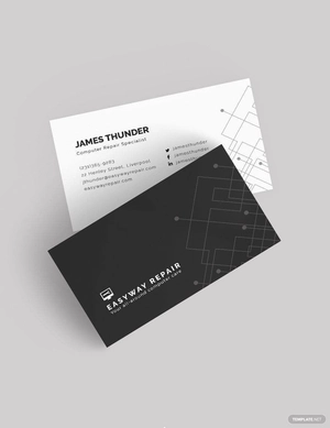 Simple Computer Repair Business Card Template