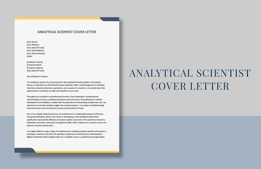 Analytical Scientist Cover Letter