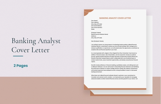 Banking Analyst Cover Letter