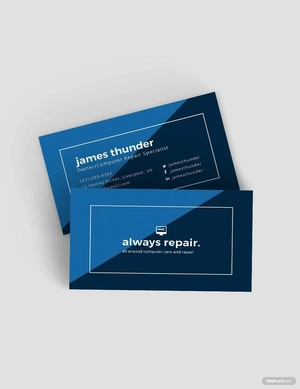 Creative Computer Repair Business Card Template