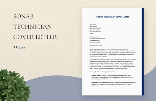Sonar Technician Cover Letter