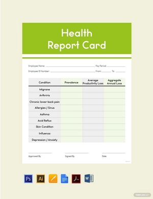 Health Report Card Template