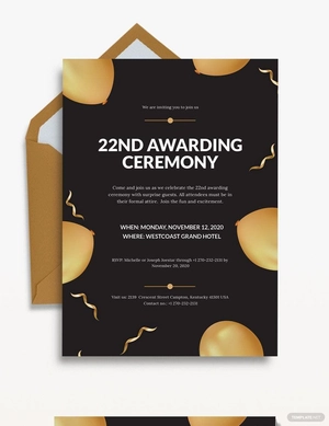 Award Ceremony Invitation Template