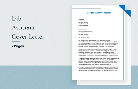 Lab Assistant Cover Letter