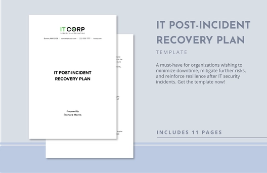IT Post-Incident Recovery Plan Template