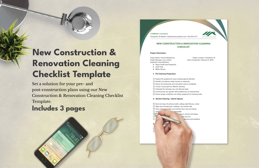 New Construction & Renovation Cleaning Checklist Template