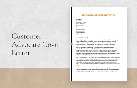 Customer Advocate Cover Letter