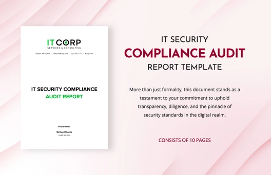 IT Security Compliance Audit Report Template IT Security Compliance Audit Report Template