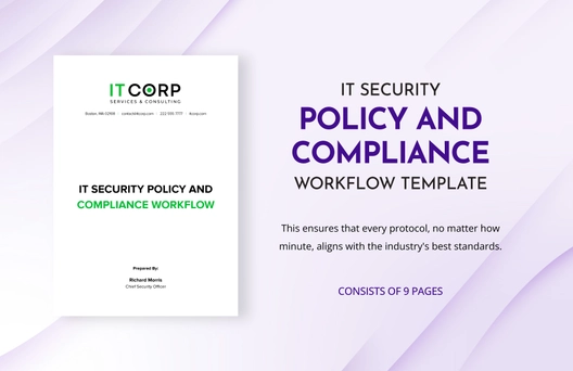 IT Security Policy & Compliance Workflow Template