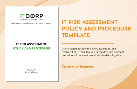 IT Risk Assessment Policy & Procedure Template