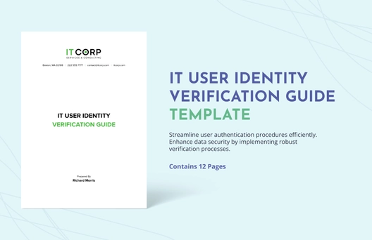 IT User Identity Verification Guide Template