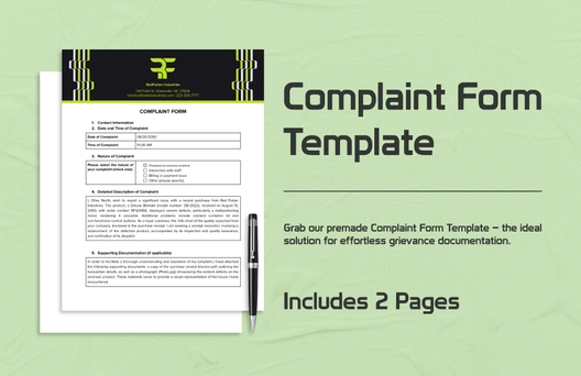 Complaint Form Template