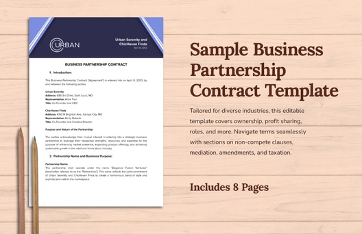 Sample Business Partnership Contract Template
