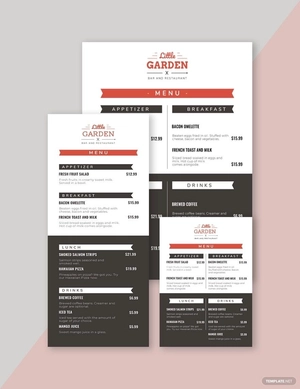 Small Restaurant Menu Design Template
