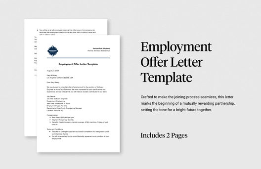 Employment Offer Letter Template