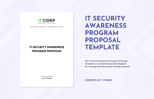 IT Security Awareness Program Proposal Template IT Security Awareness Program Proposal Template