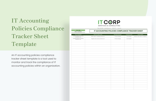 IT Accounting Policies Compliance Tracker Sheet Template