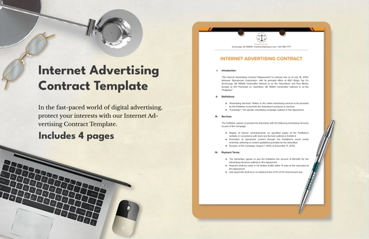 Internet Advertising Contract Template