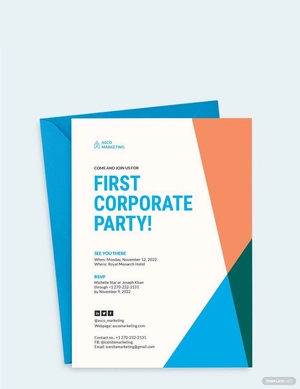 Corporate Party Invitation Template
