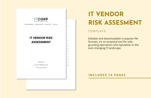 IT Vendor Risk Assessment Template