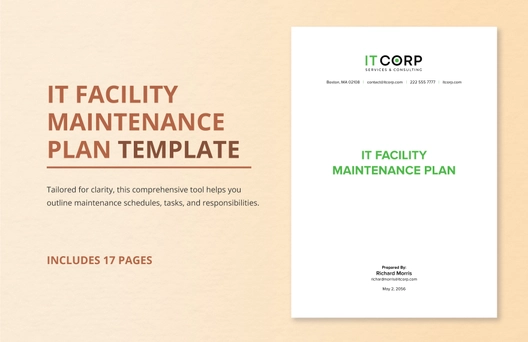IT Facility Maintenance Plan Template