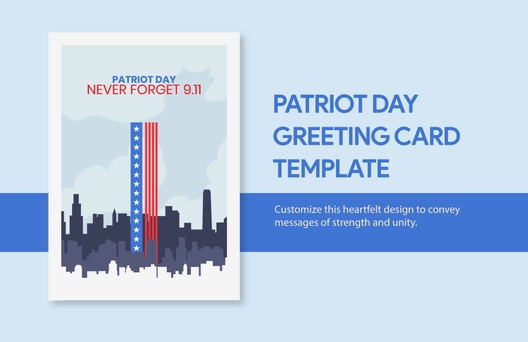 Patriot Day Greeting Card Template