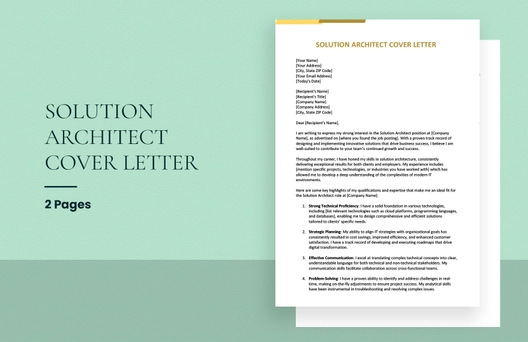 Solution Architect Cover Letter