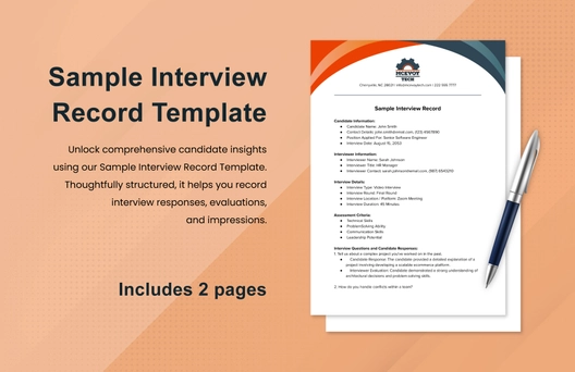 Sample Interview Record Template