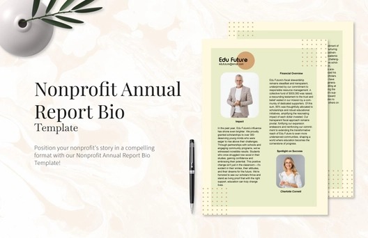 Nonprofit Annual Report Bio Template Nonprofit Annual Report Bio Template