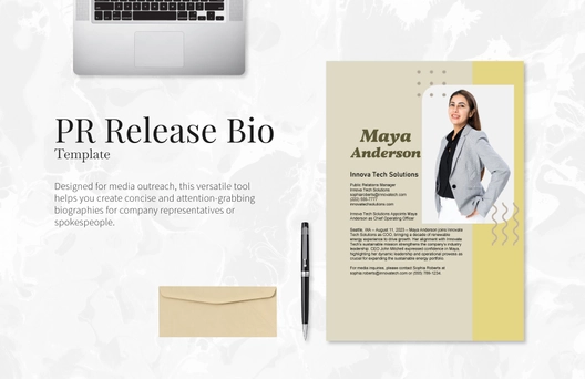 PR Release Bio Template