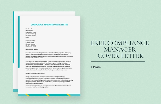 Compliance Manager Cover Letter