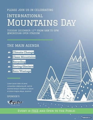 International Mountains Day Flyer Template