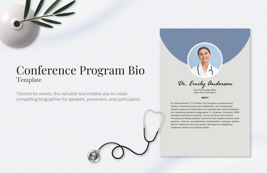 Conference Program Bio Template