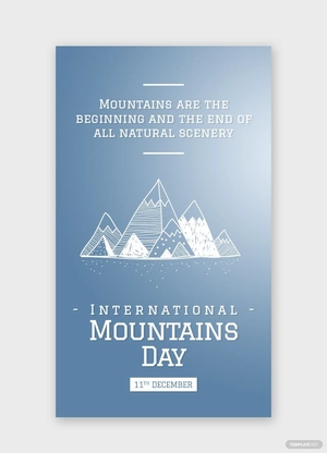 International Mountains Day Whatsapp Image Template