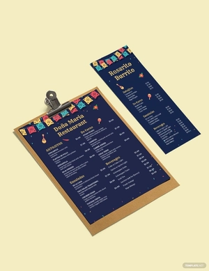 Chalkboard Mexican Menu Template
