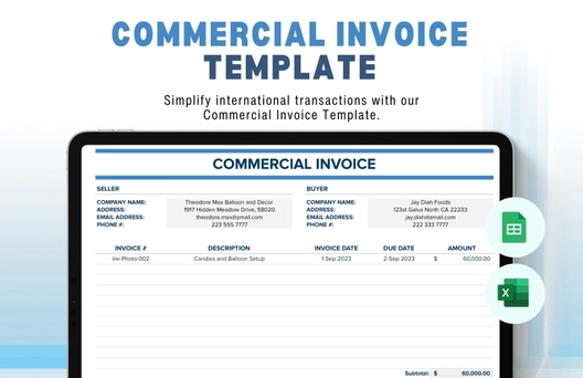 Commercial Invoice Template