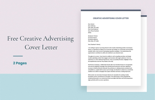 Creative Advertising Cover Letter Creative Advertising Cover Letter
