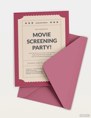 Movie Ticket Invitation Template