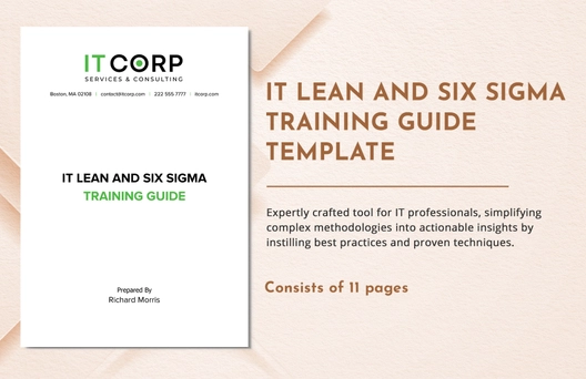 IT Lean and Six Sigma Training Guide Template