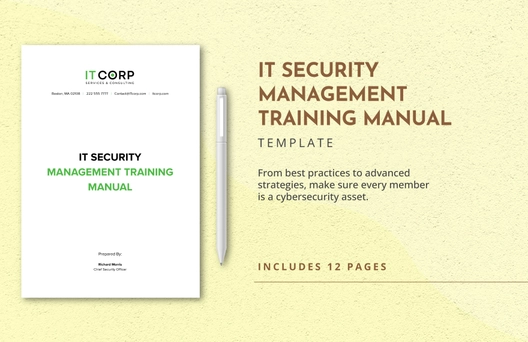 IT Security Management Training Manual Template