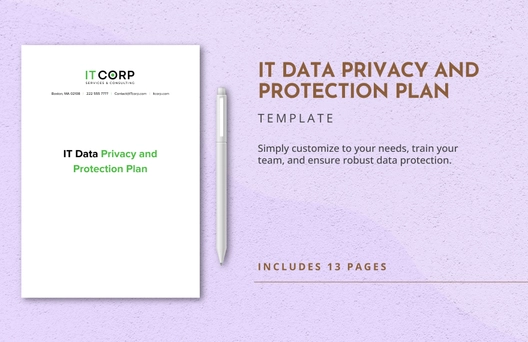 IT Data Privacy and Protection Plan Template