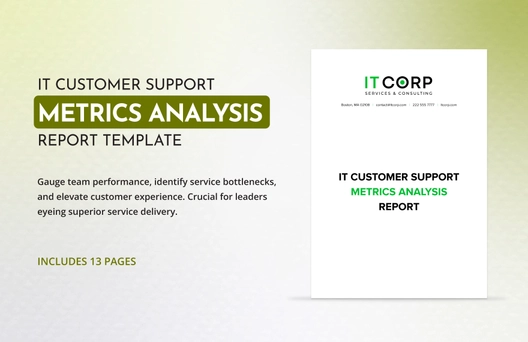 IT Customer Support Metrics Analysis Report