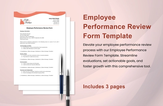 Employee Performance Review Form Template