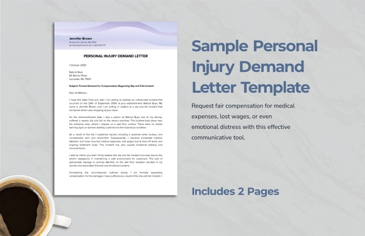 Sample Personal Injury Demand Letter Template