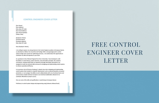 Control Engineer Cover Letter